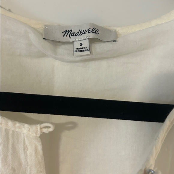 Madewell Swiss Dot Tie-Sleeve Tiered Midi Dress - Picture 7 of 11